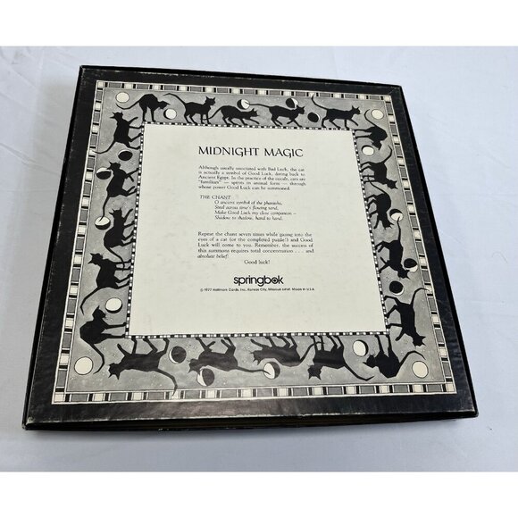 1977 Vintage Springbok Jigsaw Puzzle Black Cat Midnight 500+ COMPLETE 🤍 - Picture 7 of 9